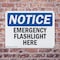 Signmission Emergency Flashlight Here, 10 in W x Rectangle, Plastic OS-2PACK-NS-P-710-L-11838 - alternate 4
